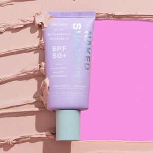 Naked Sundays 100% Mineral Primer Sunscreen SPF 50+ Lotion with Collagen NWT